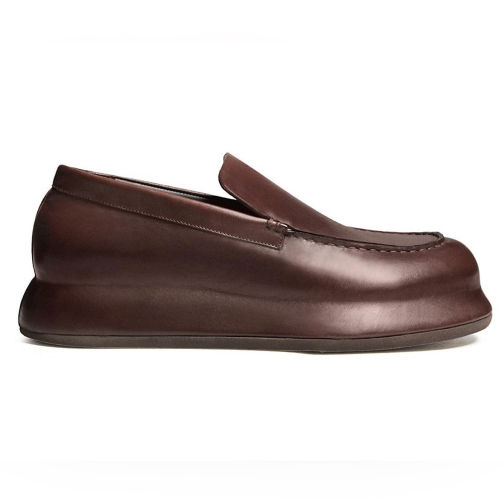 Jacquemes’ Les Moccasins Bricciola Brown Leather Platforms Men’s EU 44/ US 11